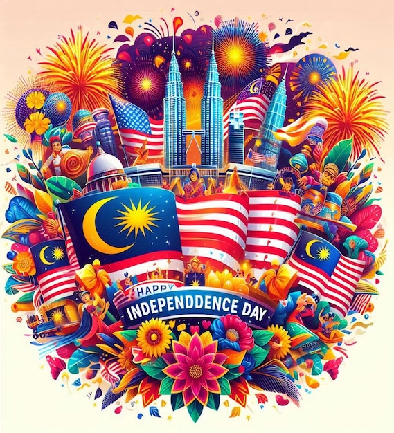 Photo this beautiful design is designed for malaysia independence day