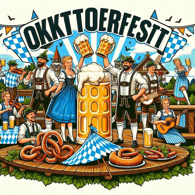 Photo this beautiful design is designed for oktoberfest festival