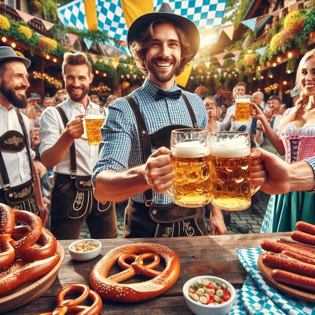 Photo this beautiful design is designed for oktoberfest festival