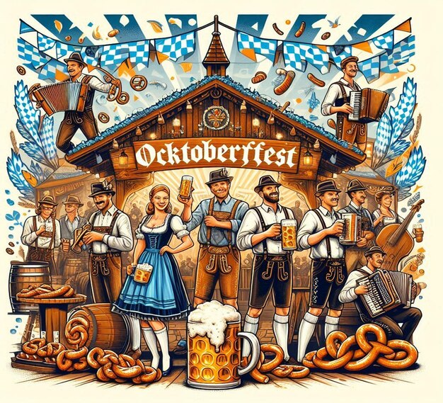 Photo this beautiful design is designed for oktoberfest festival