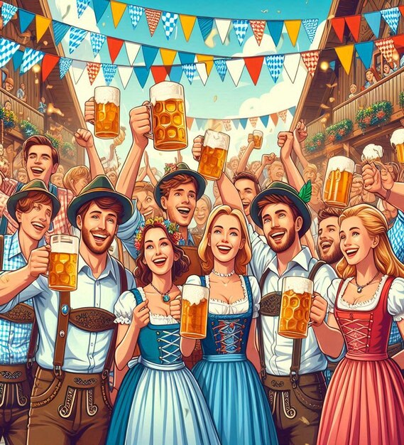 This beautiful design is designed for Oktoberfest festival