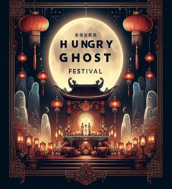 Photo this beautiful design is designed for sinus festival hungry ghost