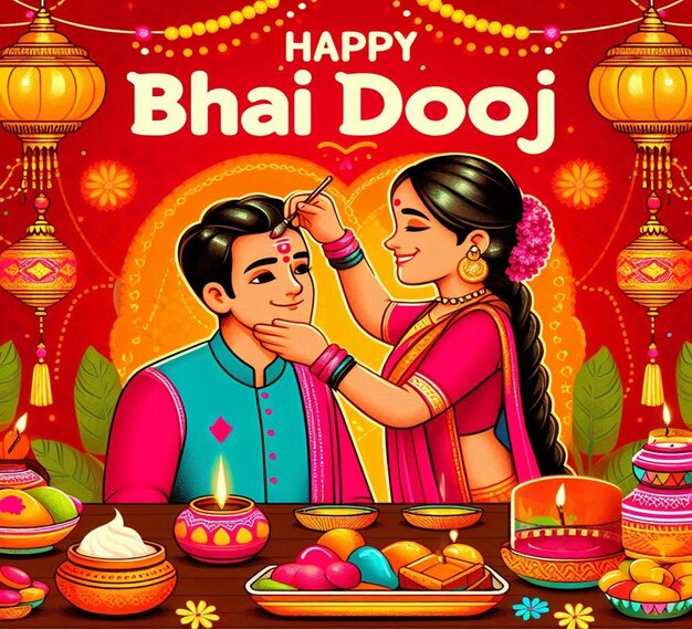 This Beautiful design is made for Happy Bhai Dooj