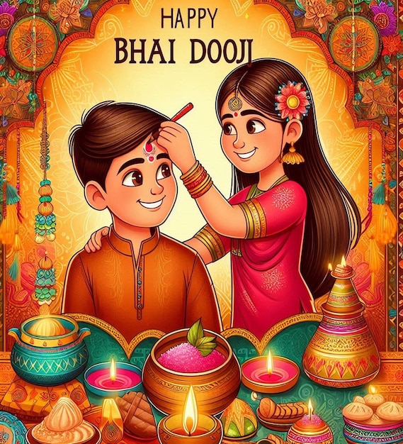 This Beautiful design is made for Happy Bhai Dooj