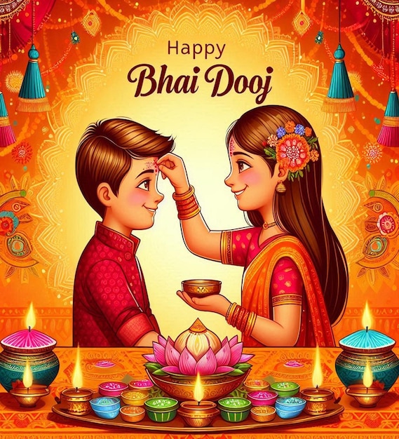 This Beautiful design is made for Happy Bhai Dooj