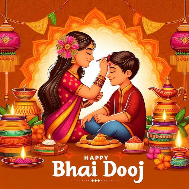 This Beautiful design is made for Happy Bhai Dooj