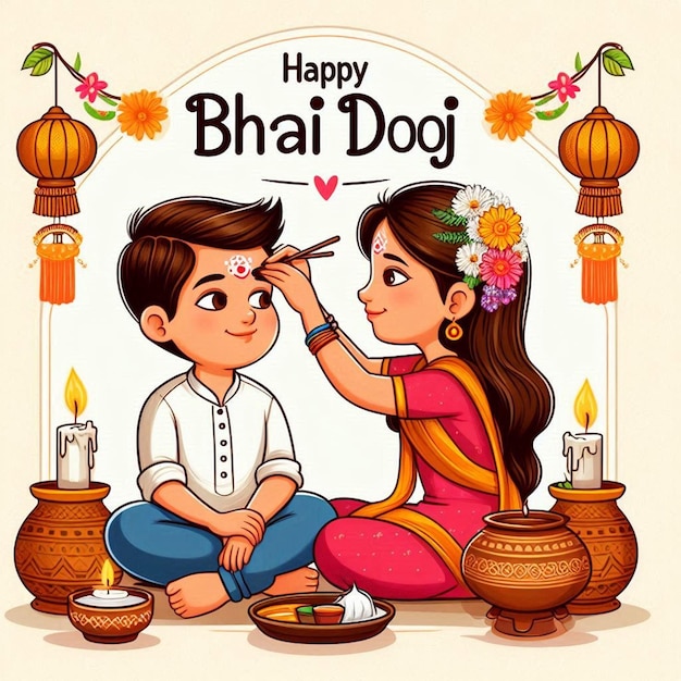 This Beautiful design is made for Happy Bhai Dooj