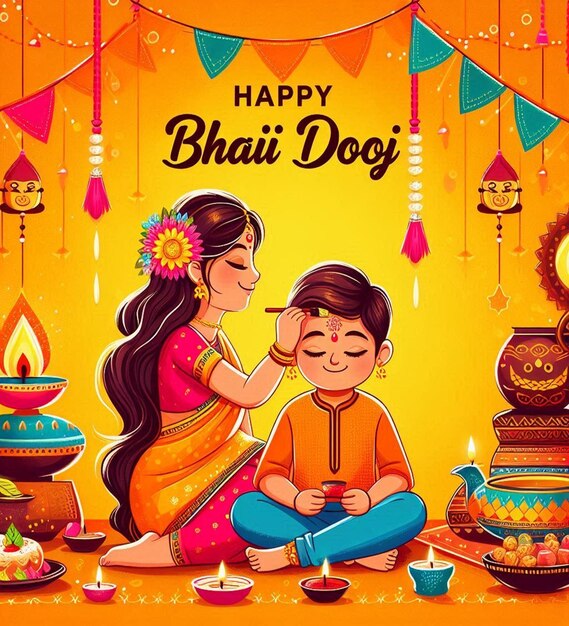 This Beautiful design is made for Happy Bhai Dooj