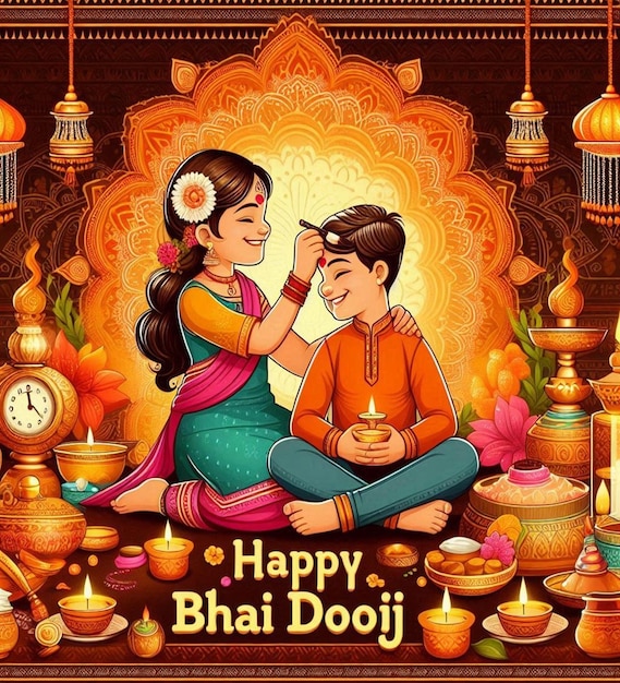 This Beautiful design is made for Happy Bhai Dooj