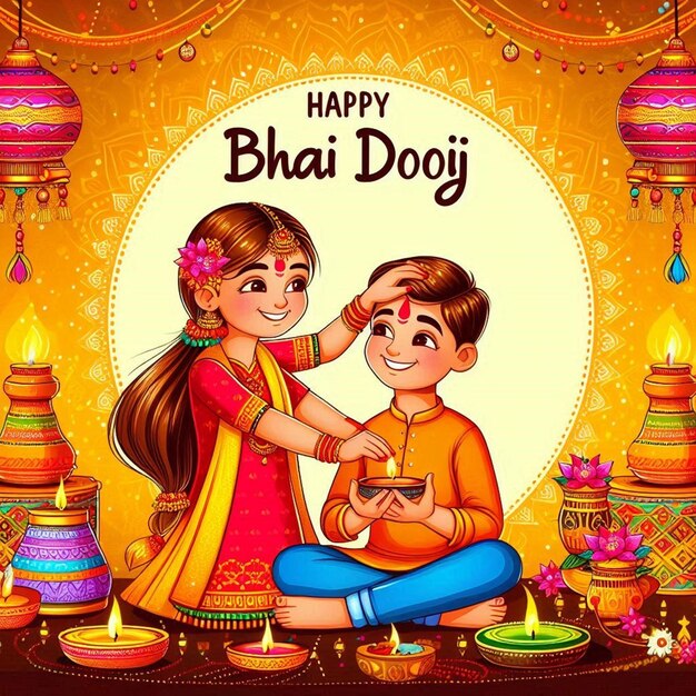 This Beautiful design is made for Happy Bhai Dooj