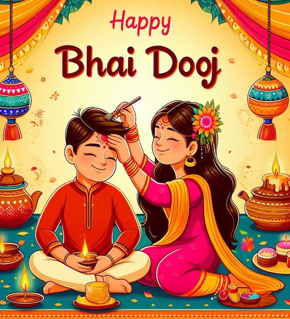 This Beautiful design is made for Happy Bhai Dooj