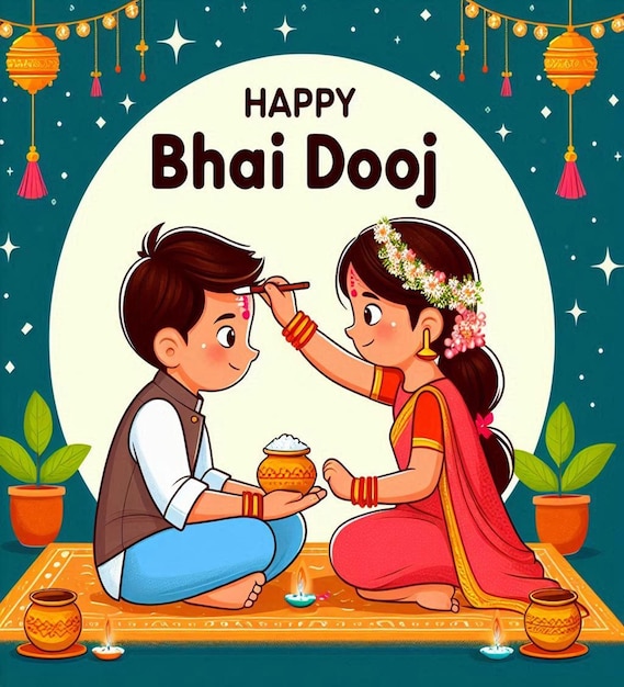 This Beautiful design is made for Happy Bhai Dooj