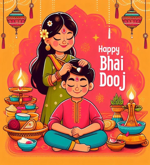 This Beautiful design is made for Happy Bhai Dooj