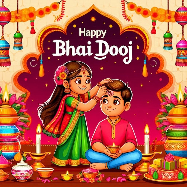 This Beautiful design is made for Happy Bhai Dooj