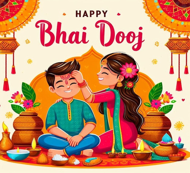 This Beautiful design is made for Happy Bhai Dooj