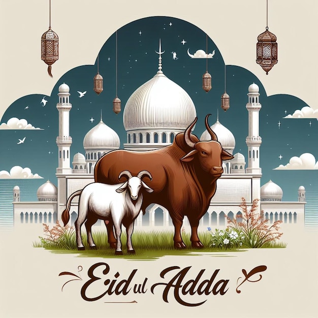 This beautiful design is made for the Islamic mega event Eid ul Adha