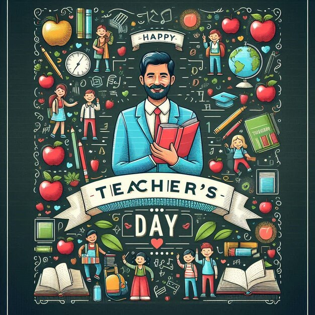 Photo this beautiful illustration is illustrate for happy teachers day