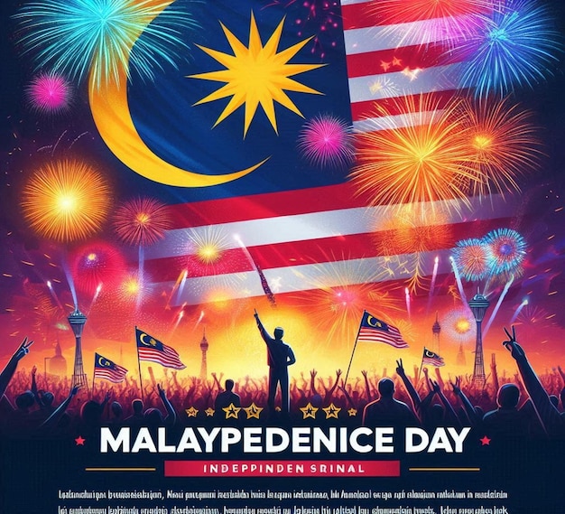 Photo this beautiful illustration is illustrated for malaysia independence day