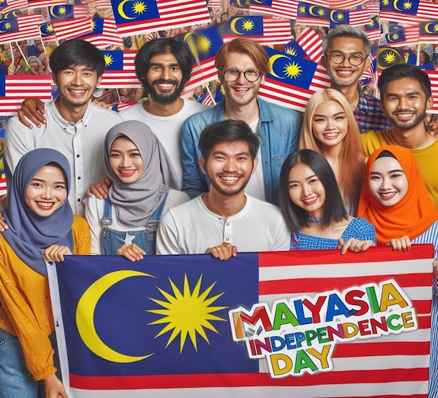 Photo this beautiful illustration is illustrated for malaysia independence day