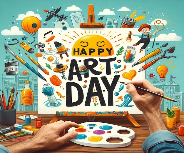 This beautiful illustration was created for Word Art Day