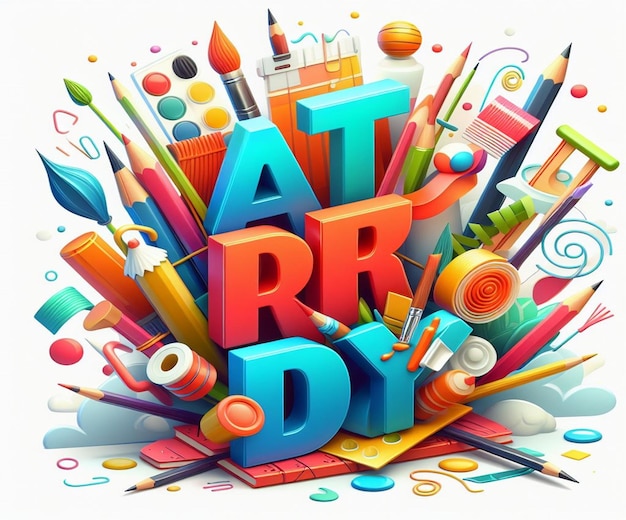 This beautiful illustration was created for Word Art Day