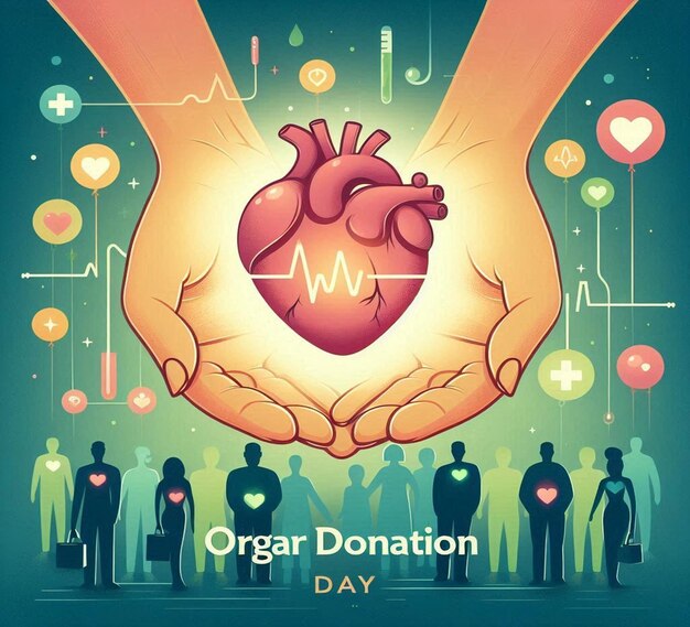 Photo this beautiful image illustration is illustrate for world organ donation day