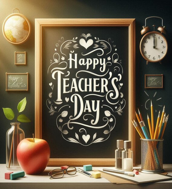 Photo this beautiful image is generated for happy teachers day