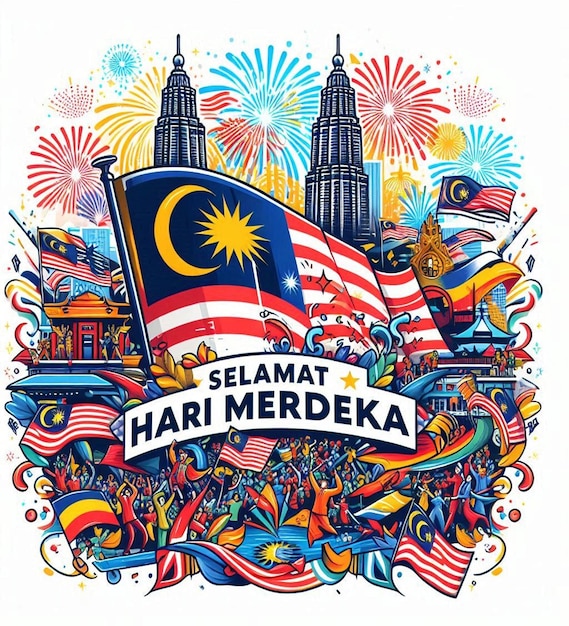 This beautiful image is generated for Malaysia Independence Day