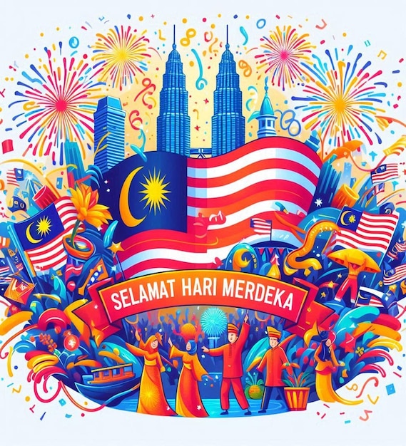 This beautiful image is generated for Malaysia Independence Day