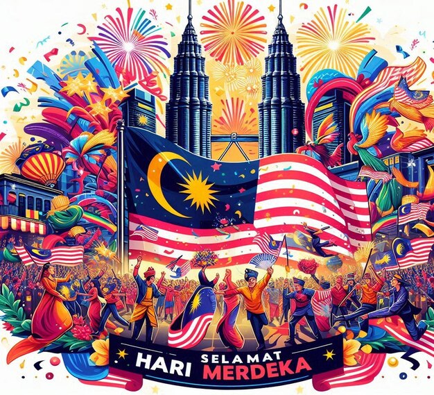 Photo this beautiful image is generated for malaysia independence day