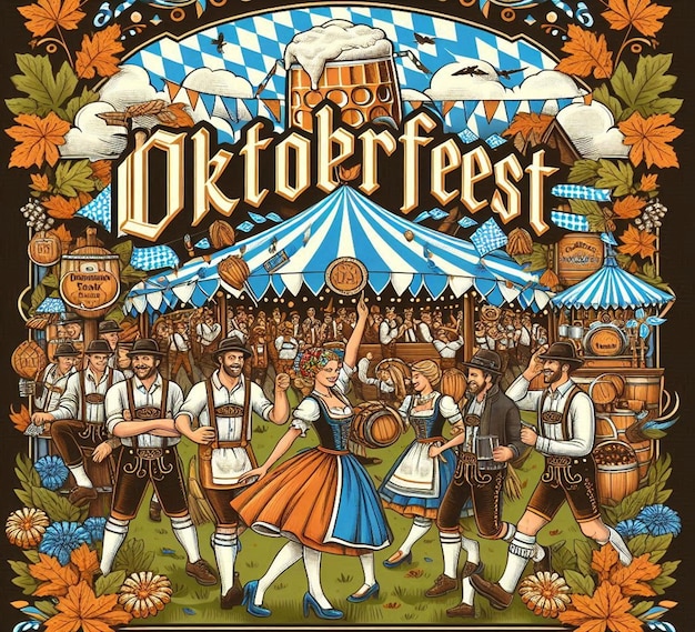 This beautiful image is generated for Oktoberfest festival