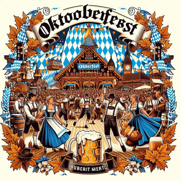 This beautiful image is generated for Oktoberfest festival