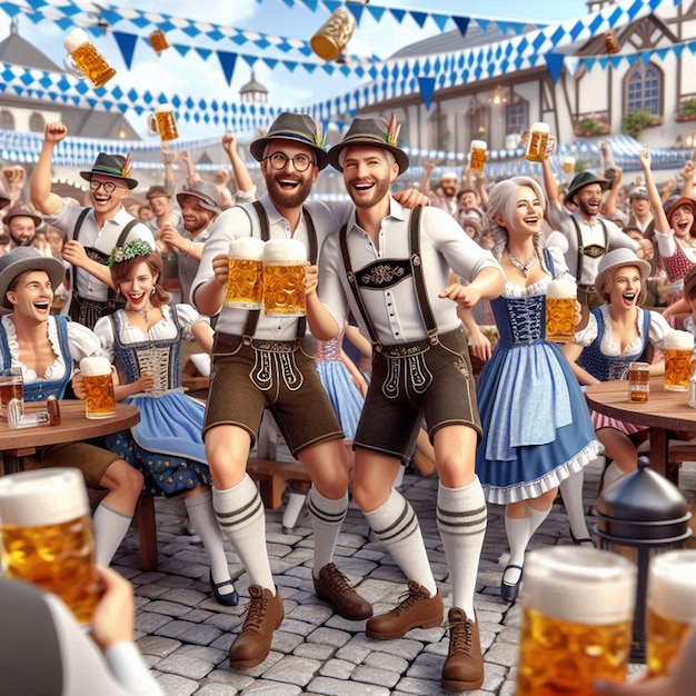 This beautiful image is generated for Oktoberfest festival