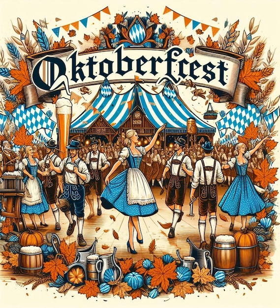 This beautiful image is generated for Oktoberfest festival