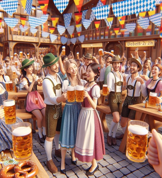 Photo this beautiful image is generated for oktoberfest festival