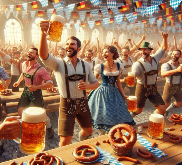 Photo this beautiful image is generated for oktoberfest festival