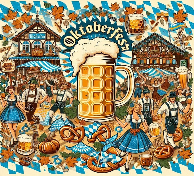 This beautiful image is generated for Oktoberfest festival