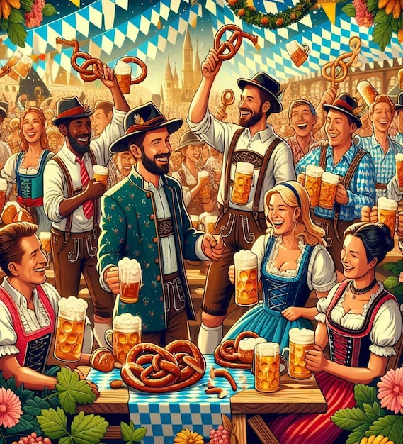 This beautiful image is generated for Oktoberfest festival