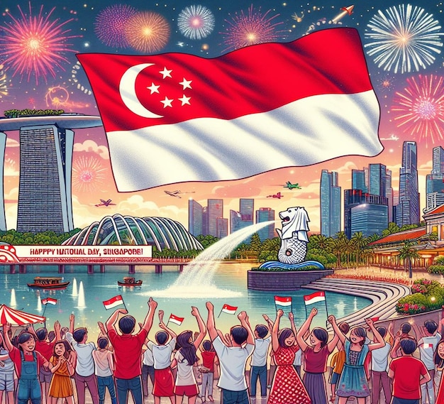 This beautiful and luxurious design is designed for Singapore National Day