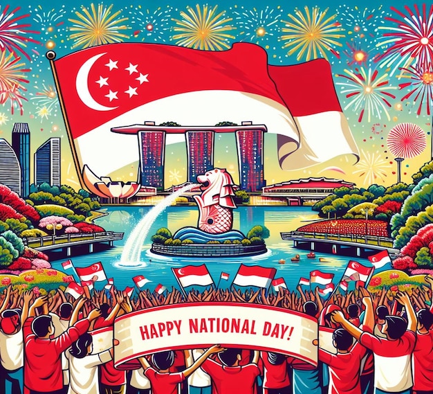 This beautiful and luxurious design is designed for Singapore National Day