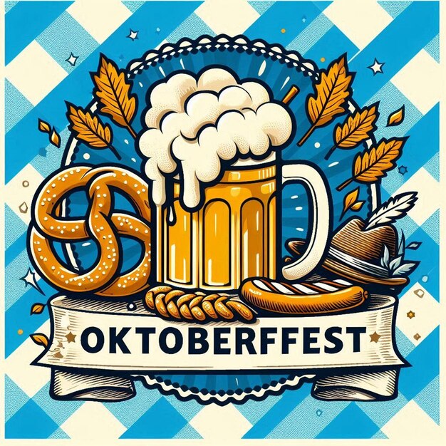 This beautiful party illustration is illustrate for Oktoberfest festival