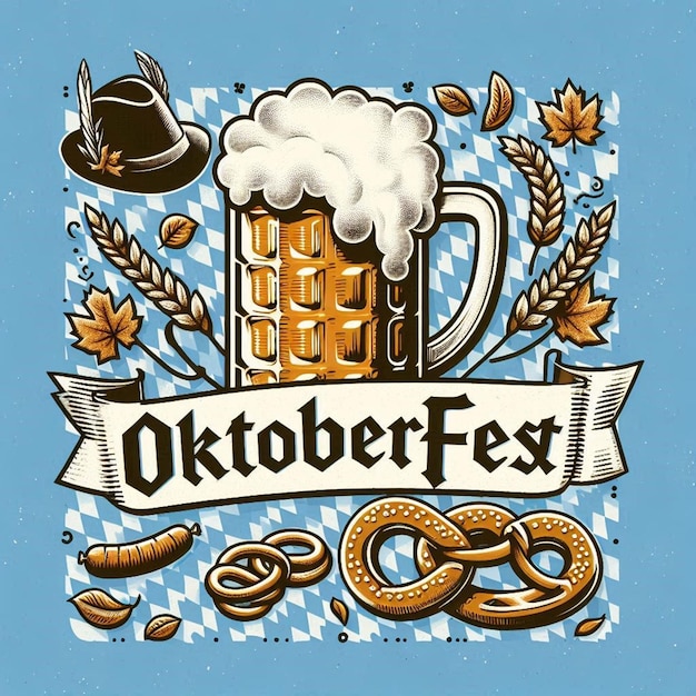 This beautiful party illustration is illustrate for Oktoberfest festival