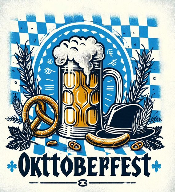 This beautiful party illustration is illustrate for Oktoberfest festival