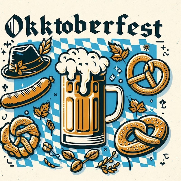 This beautiful party illustration is illustrate for Oktoberfest festival