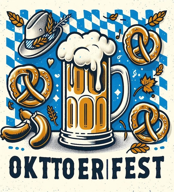 This beautiful party illustration is illustrate for Oktoberfest festival