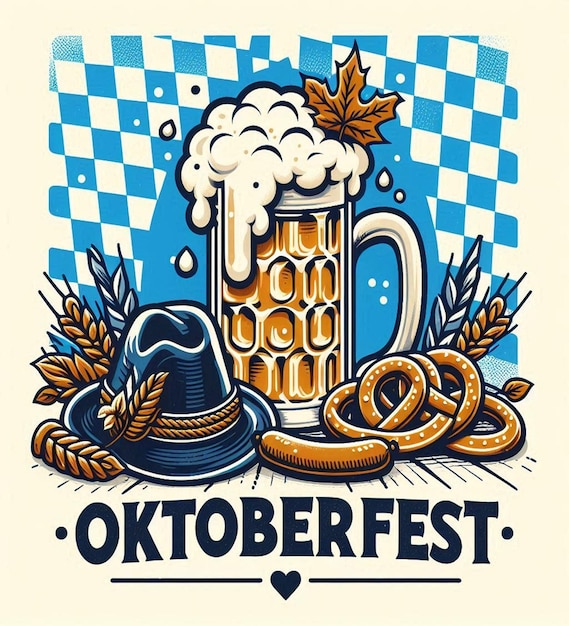 This beautiful party illustration is illustrate for Oktoberfest festival