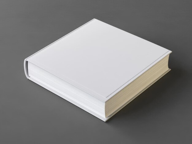 Photo this blank white book mockup provides space for branding or design concepts