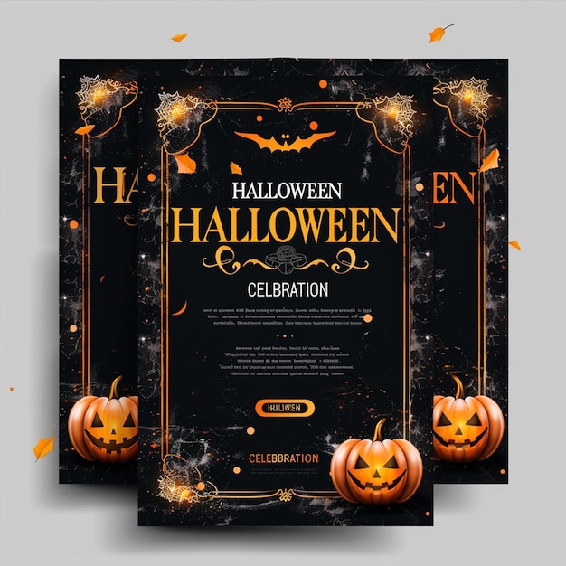 This charming flyer for HALLOWEEN features HALLOWEEN