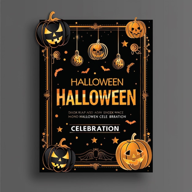 This charming flyer for HALLOWEEN features HALLOWEEN