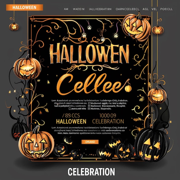 This charming flyer for HALLOWEEN features HALLOWEEN